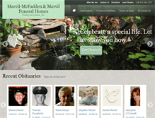 Tablet Screenshot of marvilfuneralhome.com